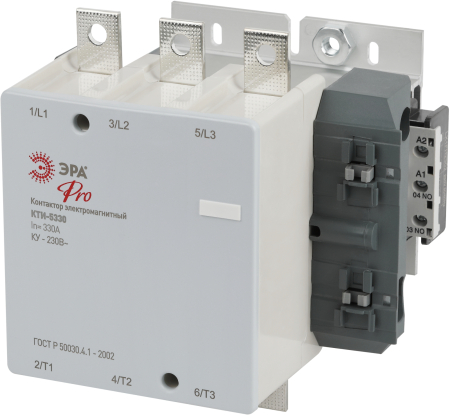 KKT50-330-230-10-E  Контактор КТИ-5330 ЭРА PRO KKT50-330-230-10-E 330А 230В/АС3