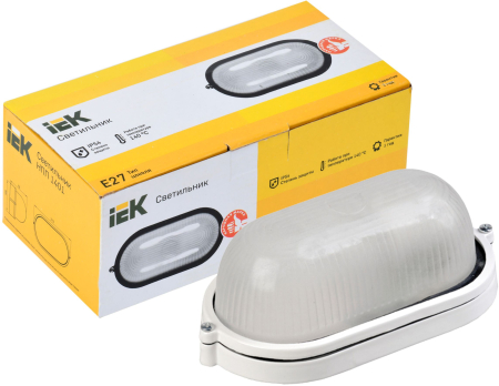 Светильник НПП1401 белый/овал 60Вт IP54 IEK