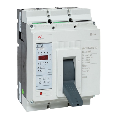 Выключатель автоматический в литом корпусе AV-POWER-5/3 800А 70кА ETU4.0 EKF