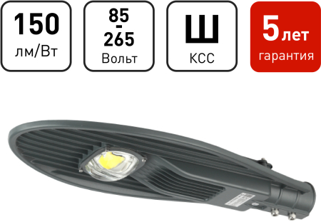 SPP-5-60-5K-W  SPP-5-60-5K-W ЭРА Светодиод. св-к консольный IP65 60Вт 6600лм 5000К 620x245x70 (КСС "Ш")