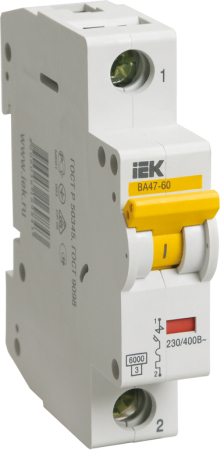 Авт.выкл. ВА 47-60 1Р 25А 6 кА  х-ка С ИЭК