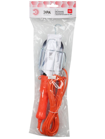 Силовые удлинители  ЭРА WL-5m Светильник переносной с выключателем 5м ЭРА