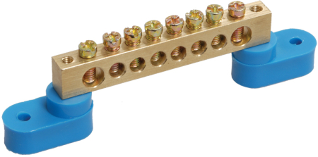 Шина N "ноль" на двух угловых изол ШНИ-8х12-22-У2-С IEK