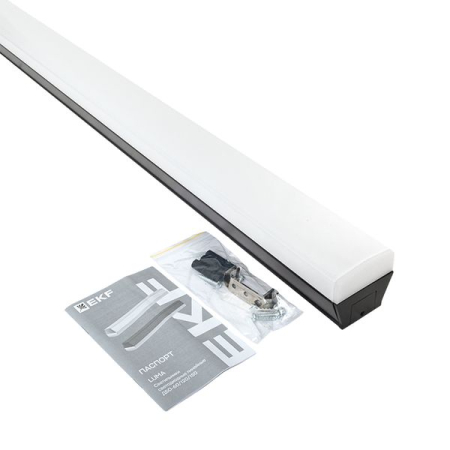 Светильник светодиодный линейный ДБО-150 черный 60Вт 4000К 1480х65х70 IP20 LUMA EKF