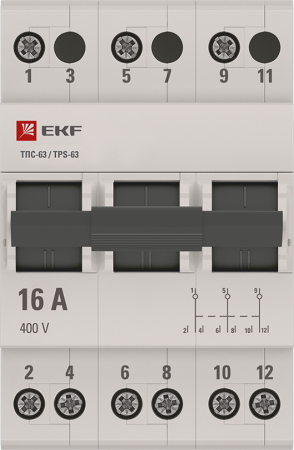 Трехпозиционный переключатель ТПС-63 3P 16А EKF PROxima