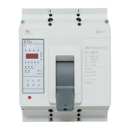 Выключатель автоматический в литом корпусе AV-POWER-5/3 800А 70кА ETU4.2 EKF
