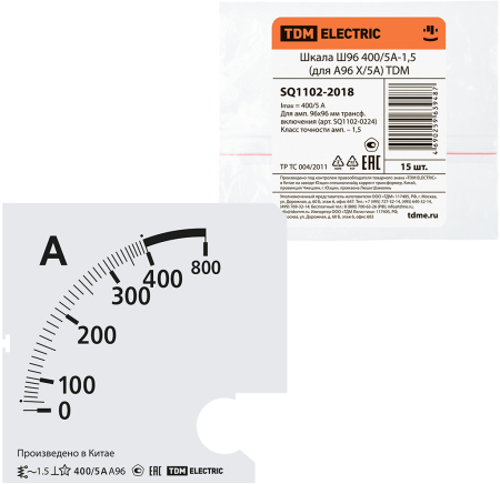 Шкала Ш96  400/5А-1,5 (для А96 Х/5А) TDM