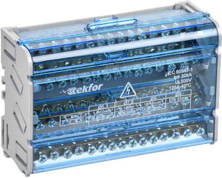 TEKFOR Шины на DIN-рейку (кросс-модуль) ШНК 4х15 3L+PEN IEK