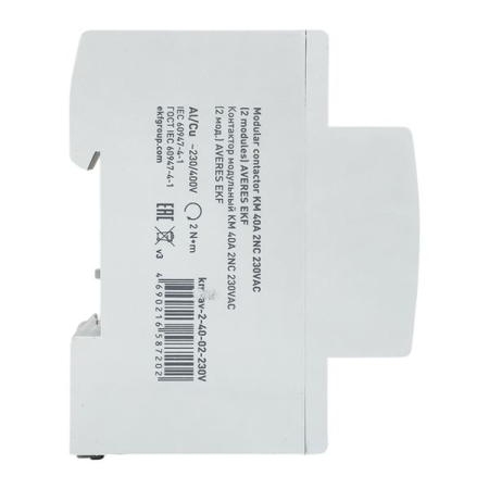 Контактор модульный КМ 40А 2NC 230VAC (2 мод.) AVERES EKF