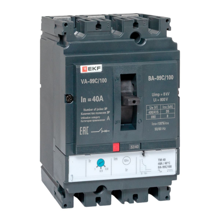 Выключатель автоматический ВА-99C (Compact NS)  100/ 40А 3P 36кА EKF PROxima