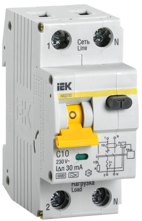 АВДТ 32 C10 - Автоматический Выключатель Дифф. тока IEK