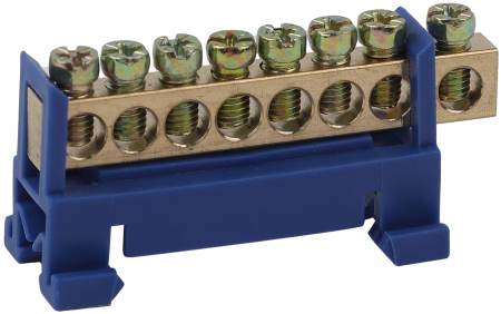 NO-222-76-1  Шина ЭРА NO-222-76-1 N ноль в изоляторе типа стойка ШНИ 6х9-8-Д-Синий