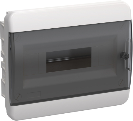 TEKFOR Корпус пласт. ЩРВ-П-12 IP41 черн. прозр. дверь IEK