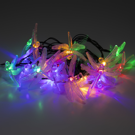 ERASF22-16  Садовая гирлянда ЭРА ERASF22-16 Стрекоза на солнечной батарее 5,8 м