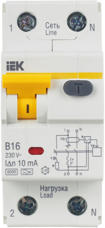 АВДТ 32 B16 10мА - Автоматический Выключатель Дифф. тока IEK