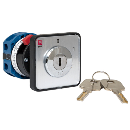 Переключатель кулачковый ПК-1-112 25А 2P «0-1» с ключом EKF PROxima