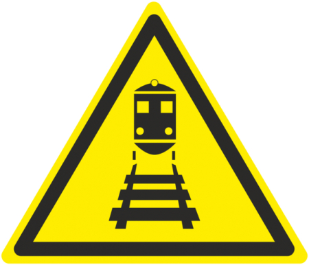 Знак "Берегись поезда" 300 мм, пластик EKF