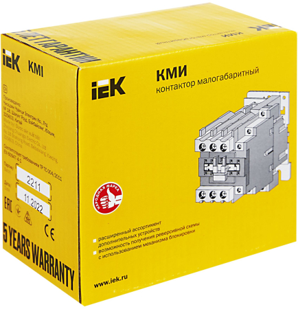 Контактор КМИ-34012 40А 230В/АС3 1НО;1НЗ IEK