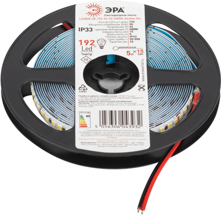 LS2835-20-192-24-33-4000К-double-5m  ЭРА Лента светодиодная LS2835-20-192-24-33-4000К-double-5m