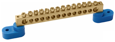 Шина N "ноль" на двух угловых изол ШНИ-6х9-14-У2-С IEK