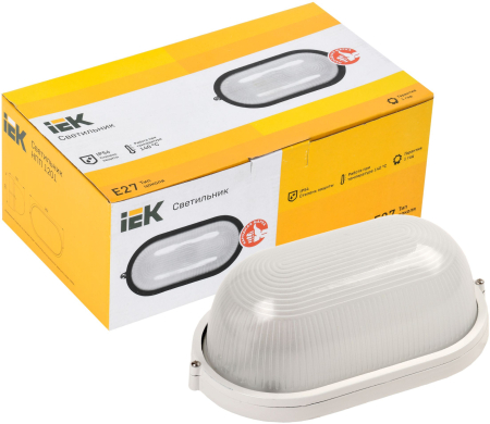 Светильник НПП1201 белый/овал 100Вт IP54 IEK