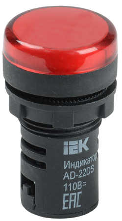 Лампа AD22DS(LED)матрица d22мм красный 110В AC/DC IEK