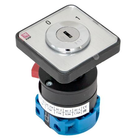 Переключатель кулачковый ПК-1-112 10А 2P «0-1» с ключом EKF PROxima