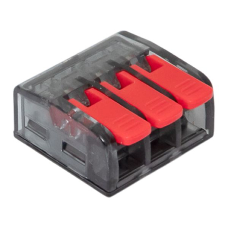 Строительно-монтажная клемма СМК 221-613 с рычагом 3 отверстия 0.5-4.0(6) мм2 EKF PROxima