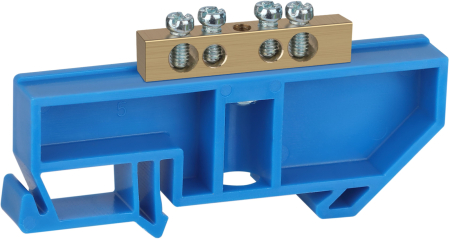 Аксессуары для клемм  ЭРА NO-222-43  Шина N "ноль" на DIN-изол ШНИ-6х9-4-Д-синий (25/500/12000)