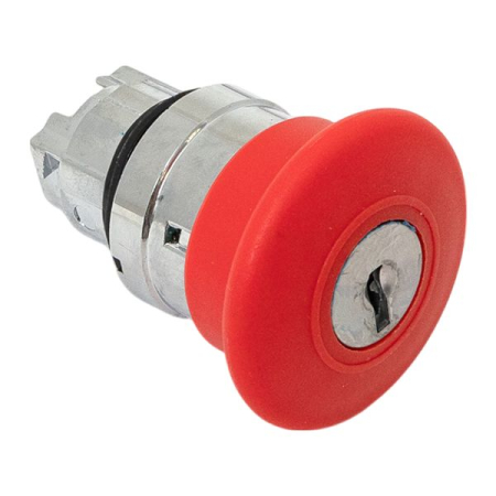 Исполнительный механизм кнопки XB4 "Грибок" красный поворотный с фиксацией с замком IP65 EKF