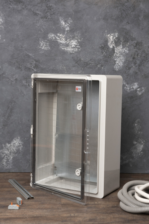 Щит пластиковый с монтажной платой прозр. дверь 500х350х190 мм IP65 EKF PROxima