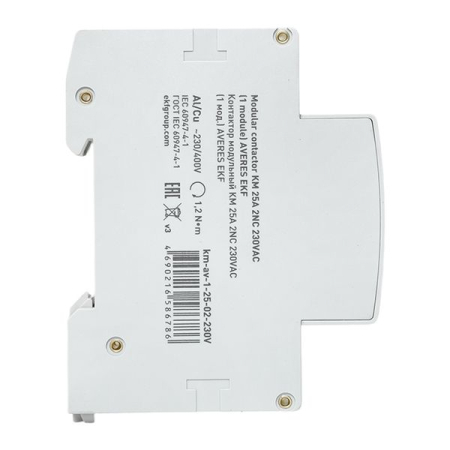 Контактор модульный КМ 25А 2NC 230VAC (1 мод.) AVERES EKF