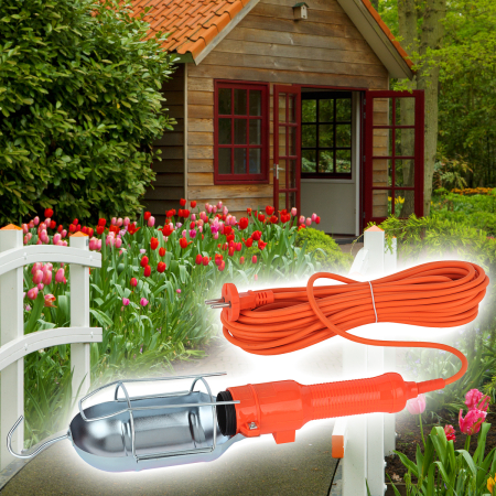 Силовые удлинители  ЭРА WL-10m Светильник переносной с выключателем 10м ЭРА