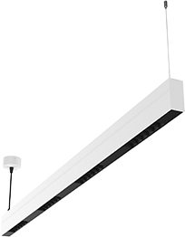 Светодиодный светильник"ВАРТОН" Stellar-Line Comfort Up n Down подвесной 1200х35х75 мм 56 ВТ 3000К RAL9010 белый матовый с линзами 50 градусов двойная засветка