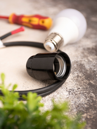 Патрон карболитовый подвесной Е27 черн. без наклейки EKF PROxima