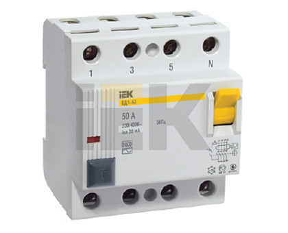 УЗО ВД1-63 4Р100А 100мА IEK
