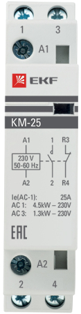 Контактор модульный КМ 25А NО+NC (1 мод.) EKF PROxima