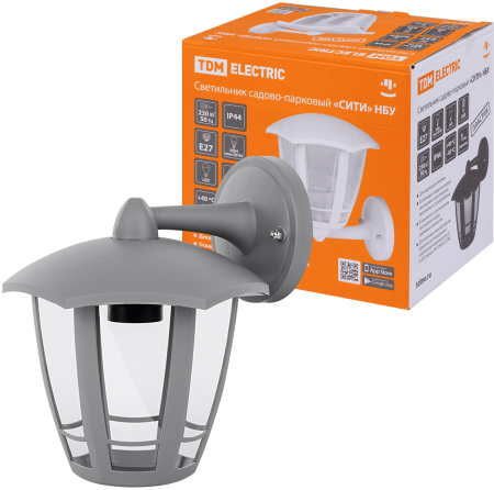 Светильник садово-парковый "СИТИ" НБУ 07-60-004 У1 6-ти гранник настенный вниз серый TDM