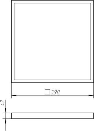 SPL-FR-595x595  ЭРА Рамка для наклад. монтажа панелей 595x595 (SPL-5 и все аналоги)