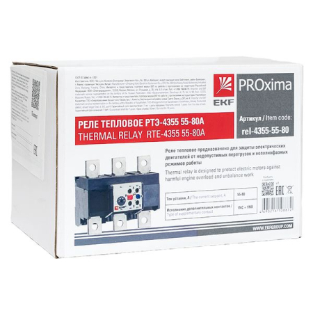 Реле тепловое РТЭ-4355  55-80А EKF PROxima