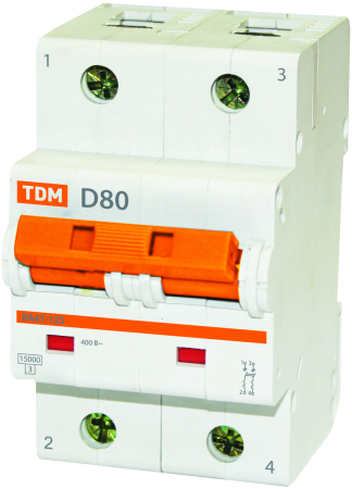 Авт. выкл. ВА47-125 2Р 125А 15кА х-ка D TDM