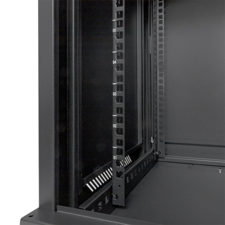 Шкаф настенный 19" TERACOM PRO 12U 600х450 мм дверь стеклянная с замком-ручкой чёрный