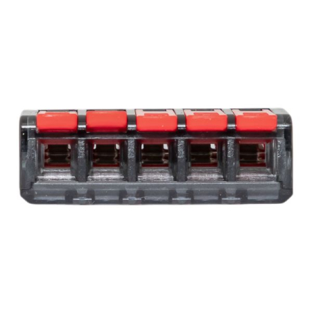 Строительно-монтажная клемма СМК 221-615 с рычагом 5 отверстий 0.5-4.0(6) мм2 EKF PROxima