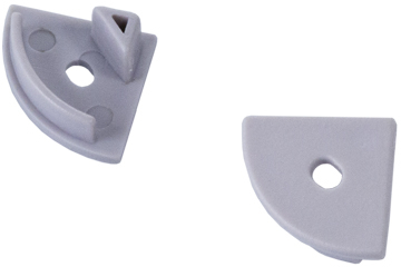 PROFILE S02 end caps with hole (set of 2 pcs)