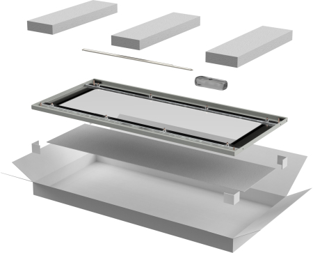 ITK LINEA N Дверь стеклянная 800мм шкафа 42U сер.