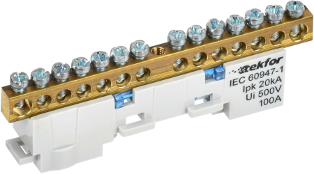 TEKFOR Шина N "ноль" изол. на унив. держ. 6х9-14-С IEK