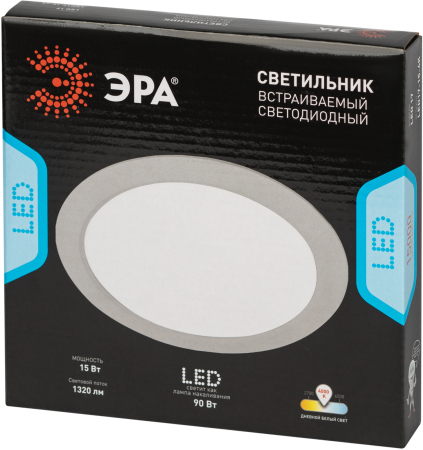 LED 17-15-4K  Светильник светодиодный встраиваемый ЭРА LED 17-15-4K круглый 15Вт 4000К