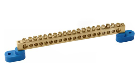 Шина N "ноль" на двух угловых изол ШНИ-6х9-20-У2-С IEK