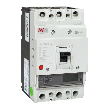 Автоматический выключатель AV POWER-1/3 160А 100kA ETU6.0 EKF AVERES