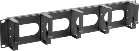 ITK Кабельный органайзер 19" 2U, 5 колец, черный